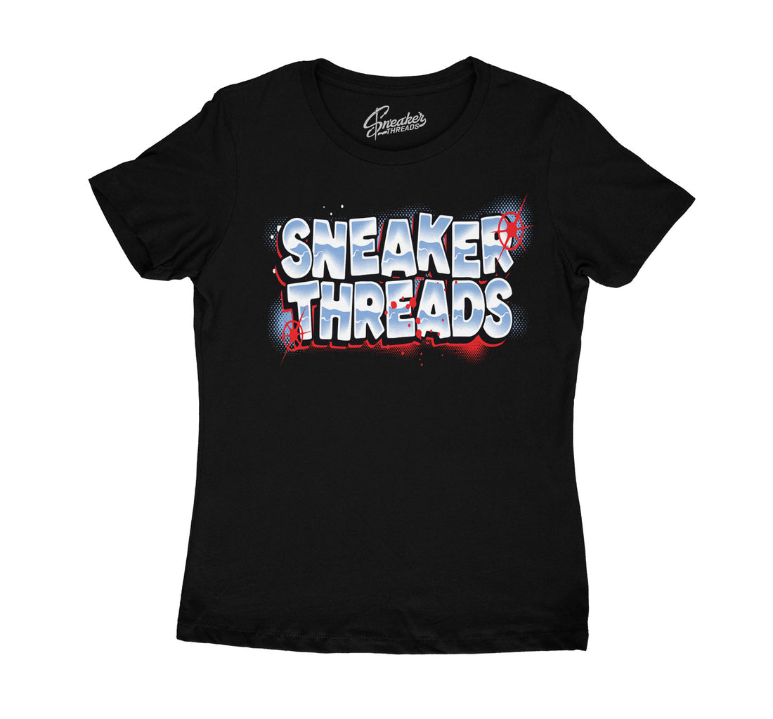 University Blue Jordan 4 sneaker collection matching with girls t shirt collection