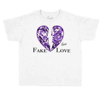 Kids Flint 7 Grey Shirt - Love - White