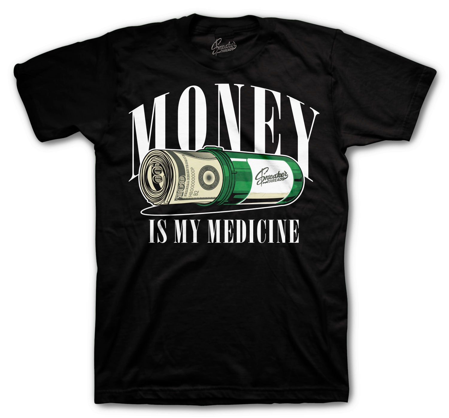 Retro 3 Pine Green Shirt - Medicine - Black