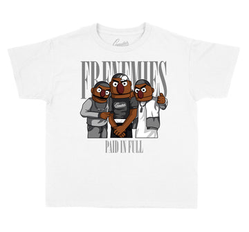 Kids shirts match Jordan 11 cool grey shoes. Boys Retro 11 cool grey
