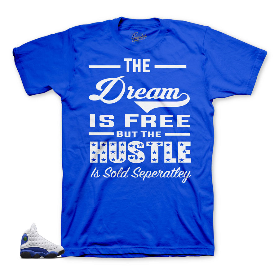 Sneaker tees match Jordan 13 hyper royal shoes | Sneaker shirts