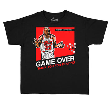 Kids Jordan retro 4 red thunder  shirt to match perfect Thunder 4s