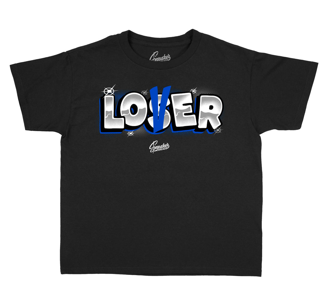 Kids T shirt collection to match with Jordan 5 Racer Blue sneaker collection