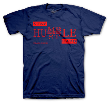 Foamposite Blue Void sneaker matching mens shirts