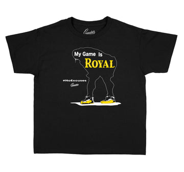 University Gold Jordan 12 has matching boys tee collection