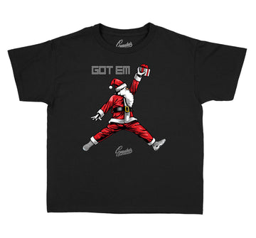 Kids shirts match Jordan 11 cool grey shoes. Boys Retro 11 cool grey