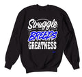 crewnecks made to match the Jordan 9 racer blues