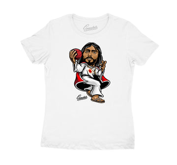 Ladies t shirt collection matching with fire red Jordan 4 sneaker collection