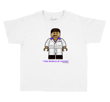 childrens tee collection matches the purple 4 metallic sneaker collection