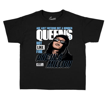 Kids University Blue 1 Shirt - Queens - Black