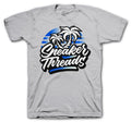 Blue Cement sneaker Jordan 3s matches with guys t shirts