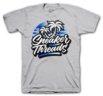 Blue Cement sneaker Jordan 3s matches with guys t shirts
