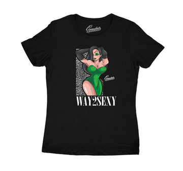 Womens Pine Green 3 Shirt - 2 Sexy - Black