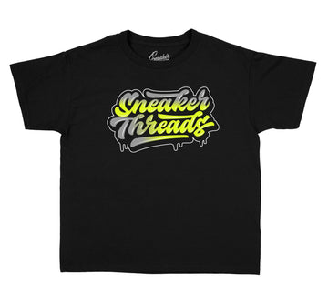 kids t shirt collection has matching sneaker collection to go with the yeezy yeezreel collection