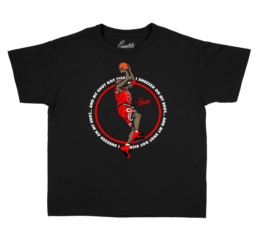 boys shirts matching with Jordan 12 flu game sneaker collection