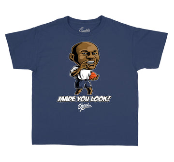 Boys t shirts match the Jordan 1 Midnight Navy sneaker