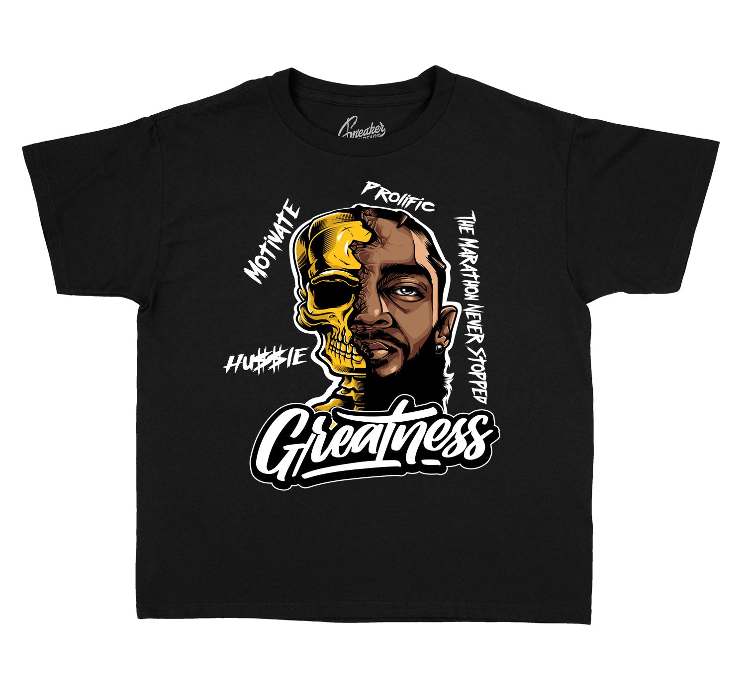 Kids  shirt collection matching with jordan 1 pollen sneaker collection