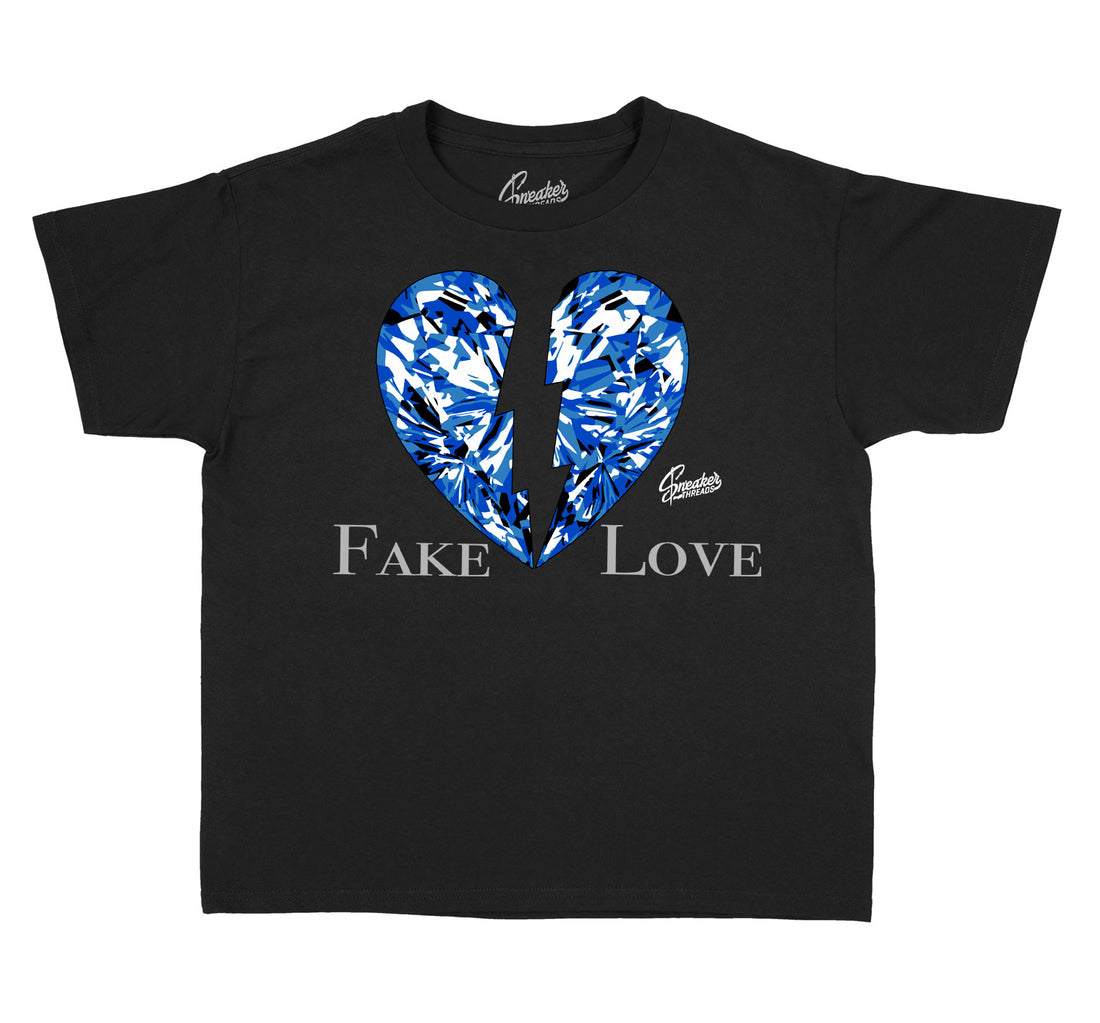 Kids sneaker tees match Jordan 5 Racer Blue | Toddler sneaker outfits