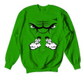 Jordan retro 1 pine green sneaker collection has matching crewneck sweaters