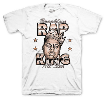Retro 4 Shimmer Shirt - Rap King - White