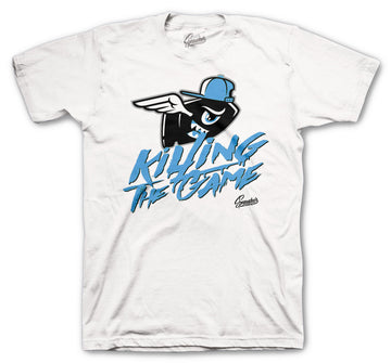 Retro 3 Valor Blue Shirt - Killing The Game - White
