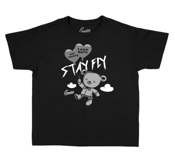 Jordan 1 silver toe sneaker collection to match with children t shirt collection