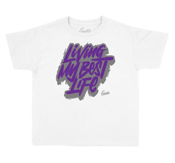 Kids Flint 7 Grey Shirt - Living Life - White