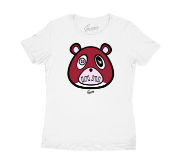 Womens Pink Foam 5 Shirt - ST Bear - White