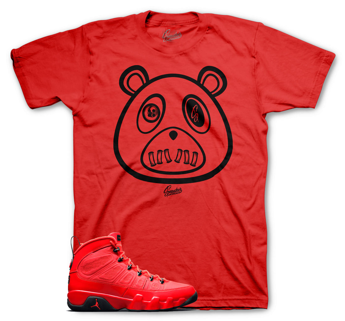 Jordan 9 Chile Red Sneaker Tees