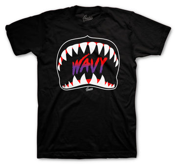 Retro 5 Top 3 Shirt - Wavy - Black