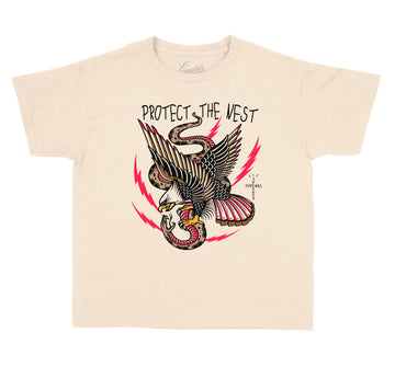 British Khaki Jordan 6 sneaker collection matching with boys tee collection