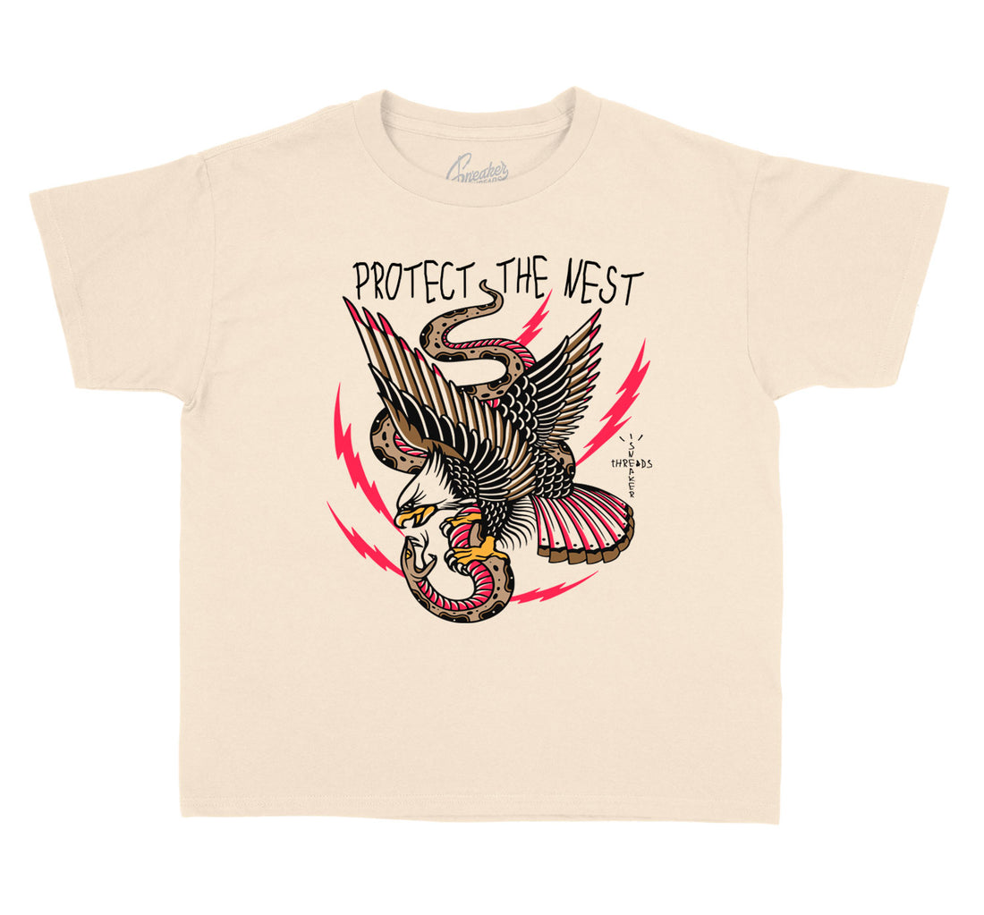 British Khaki Jordan 6 sneaker collection matching with boys tee collection