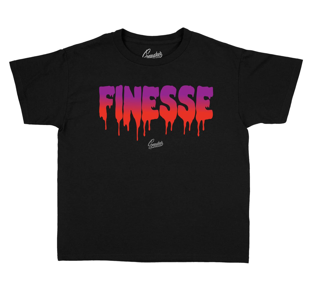 kid shirt collection created to match the Jordan 7 black gloss collection