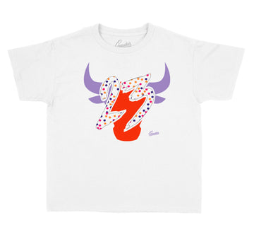 Jordan 5 easter sneakers matching the kids shirt collection