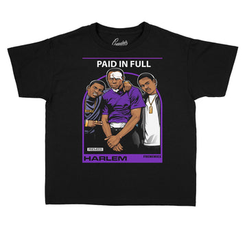 Kids Jordan 13 court purple sneaker tees match Court purple shoes