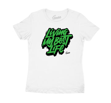 Womens Lucky Green 1 Shirt - Living Life - White