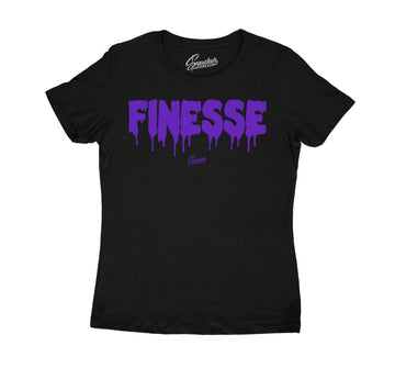 Womens Jordan 13 court purple sneaker tees match Court purple shoes