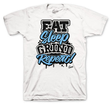 Jordan 9 University Blue sneaker collection to match with guys tee collection