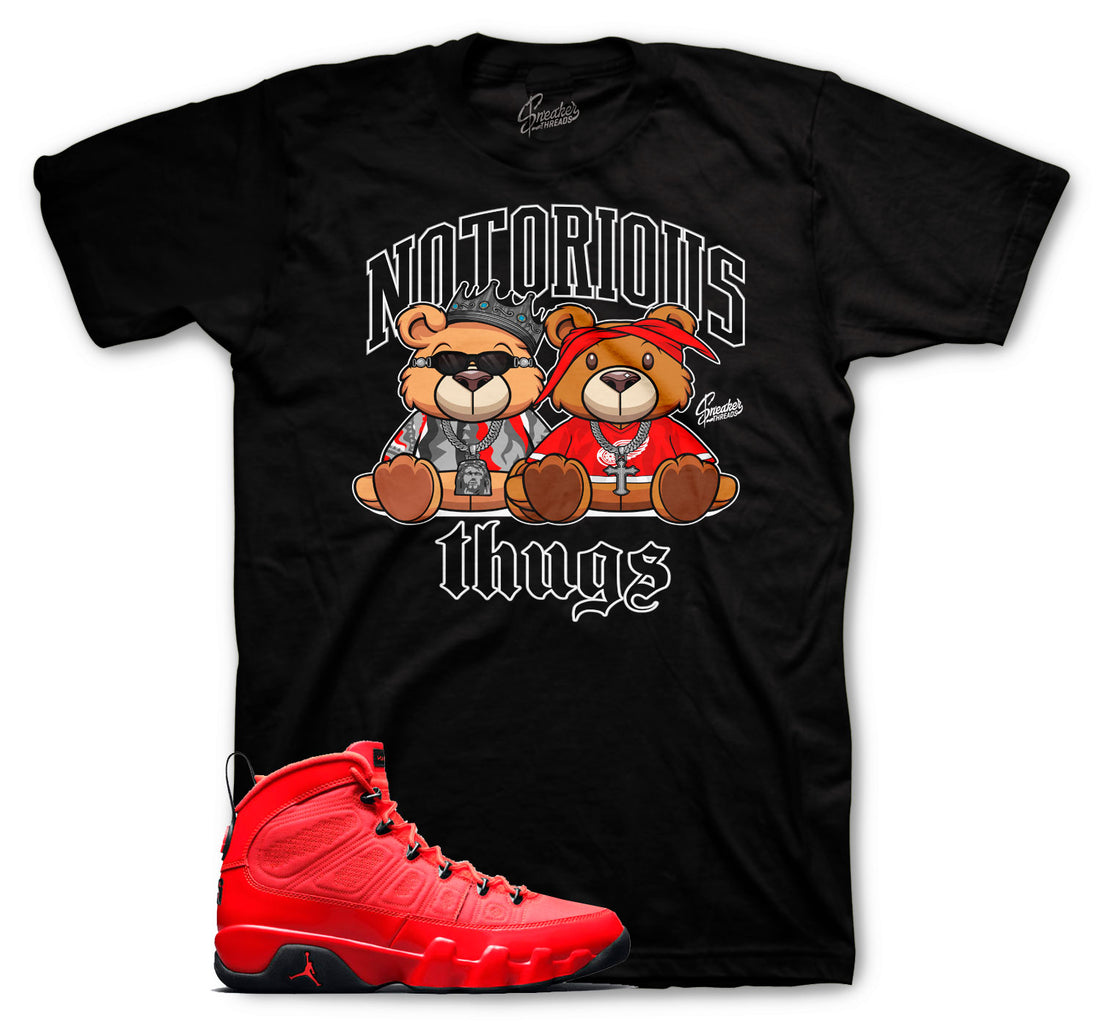 Jordan 9 Chile Red Sneaker Tees