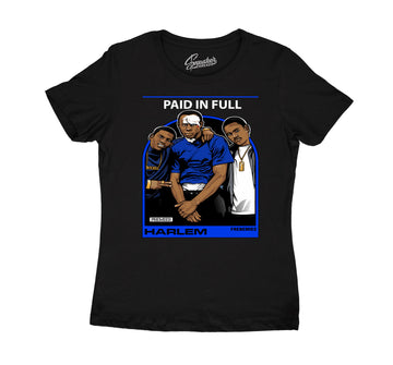 Black Hyper royal Jordan 13 sneaker collection to match with womens shirts