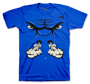 Retro 13 Hyper Royal Shirt - Raging Face - Royal