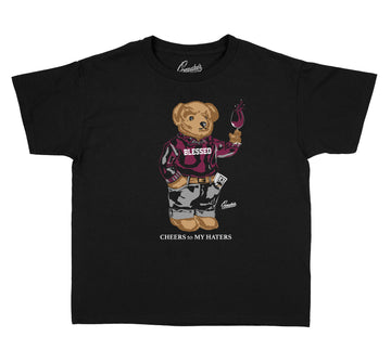 Kids Singles Day 6 Shirt - Cheers Bear - Black