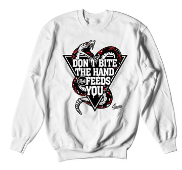 Reverse he got game sneakers have matching white crewneck sweaters