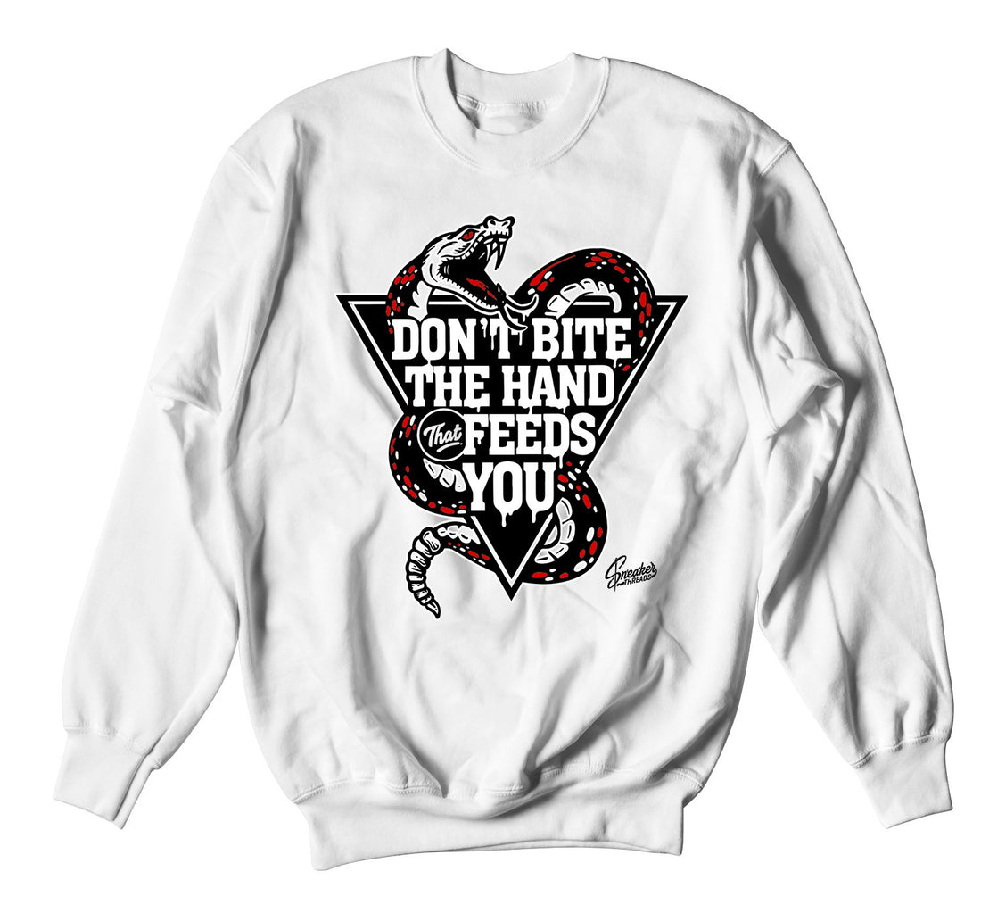 Reverse he got game sneakers have matching white crewneck sweaters