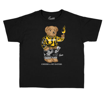 Pollen Jordan 1 shoes matching with kids shirts