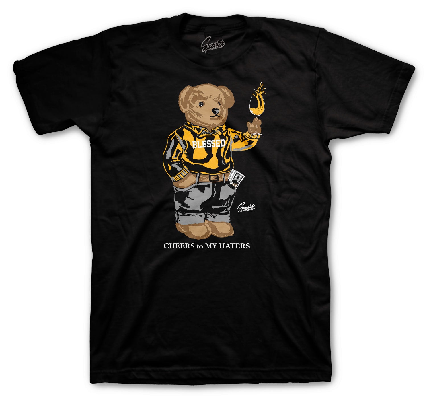 Retro 1 Pollen Shirt - Cheers Bear - Black