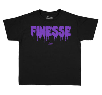 Kids Jordan 13 court purple sneaker tees match Court purple shoes