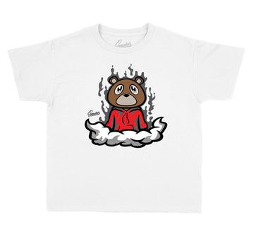 Kids sneaker tees match yeezy v2 black red shoes perfectly.