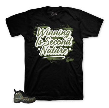 Legion green foamposite shirts | in it to win it sneaker tee.