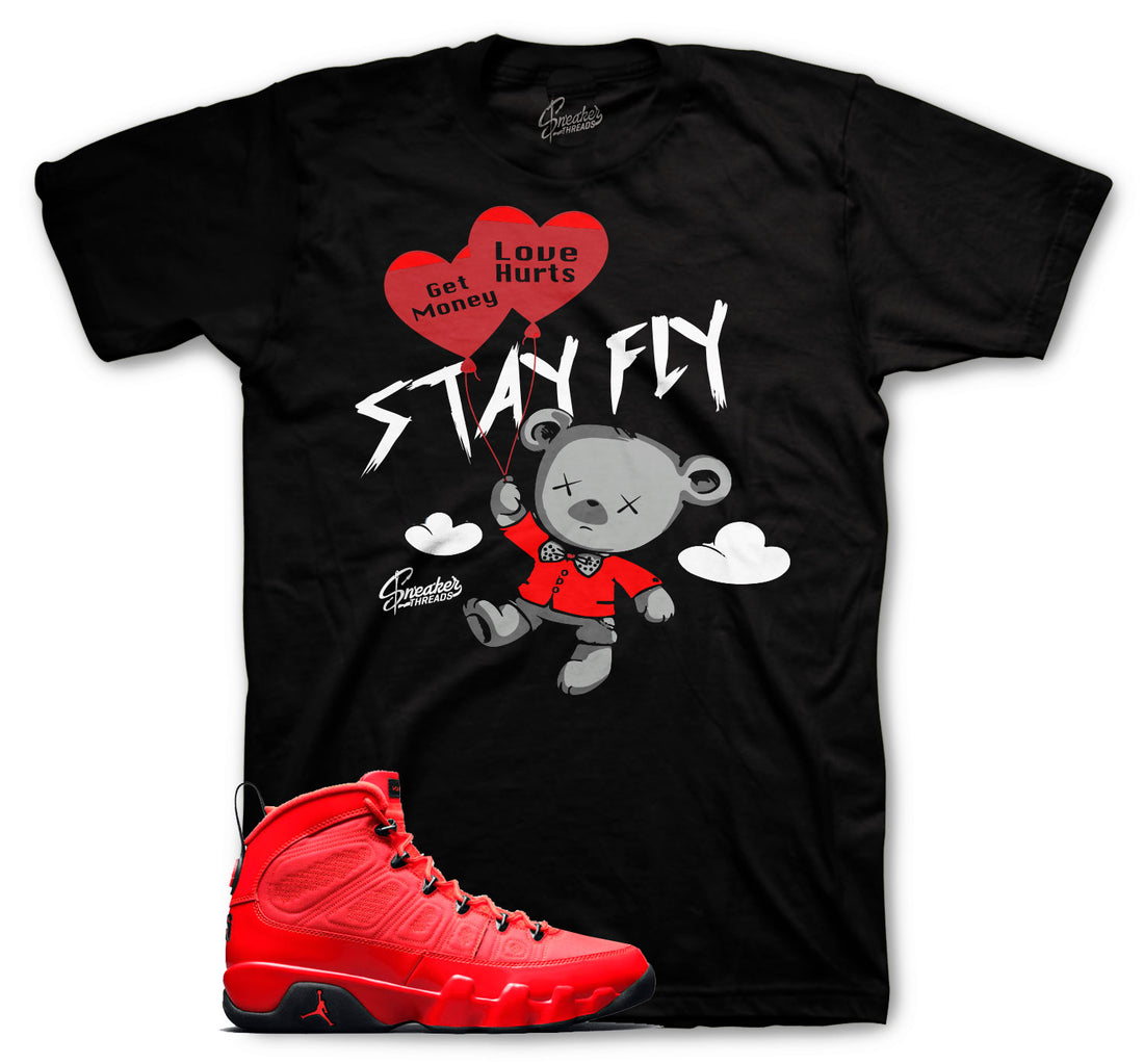 Jordan 9 Chile Red Sneaker Tees